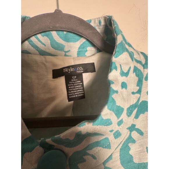 Style & Co Women’s Light Blue Blazer size 12P - Picture 3 of 7